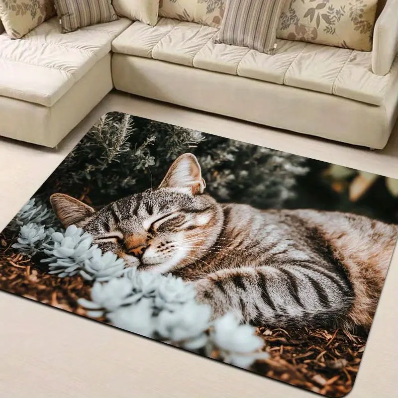 JIT 1 piece, large carpet with 2D flat print featuring fun and patterns, soft flannel rug, new style rug suitable entryways, bathrooms, outdoor use, picnics, and camping, decorative carpet