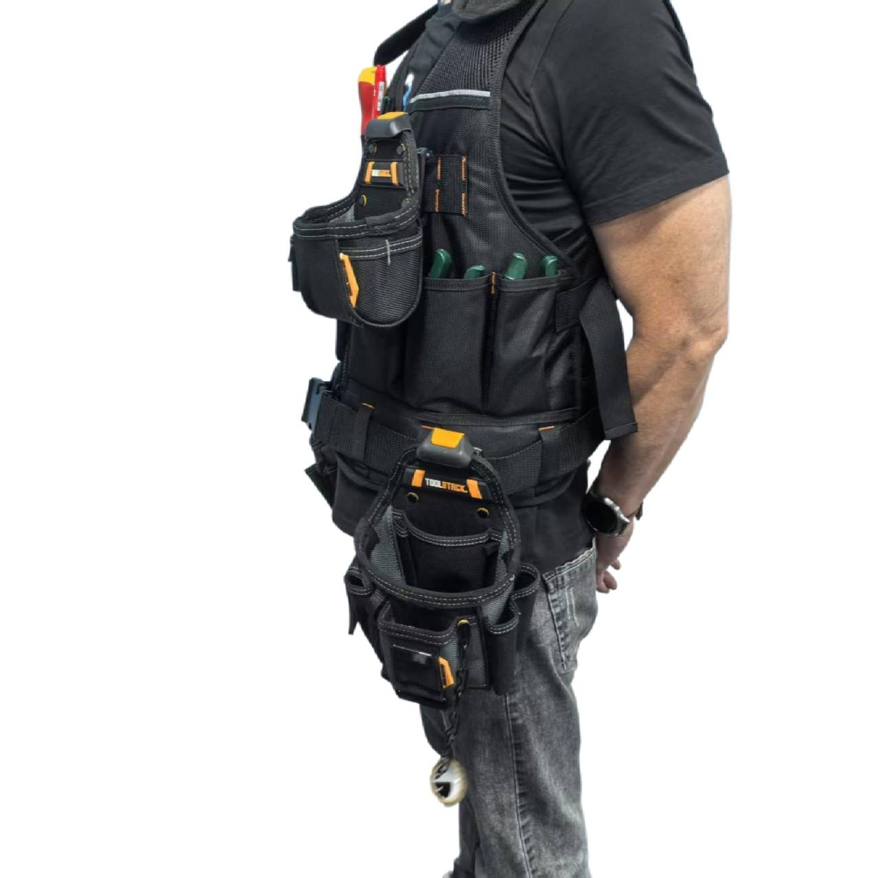 Fast Hang Construction Vest, Multifunctional Thickened Wear-Resistant Vest, Durable Workwear for Builders and Contractors