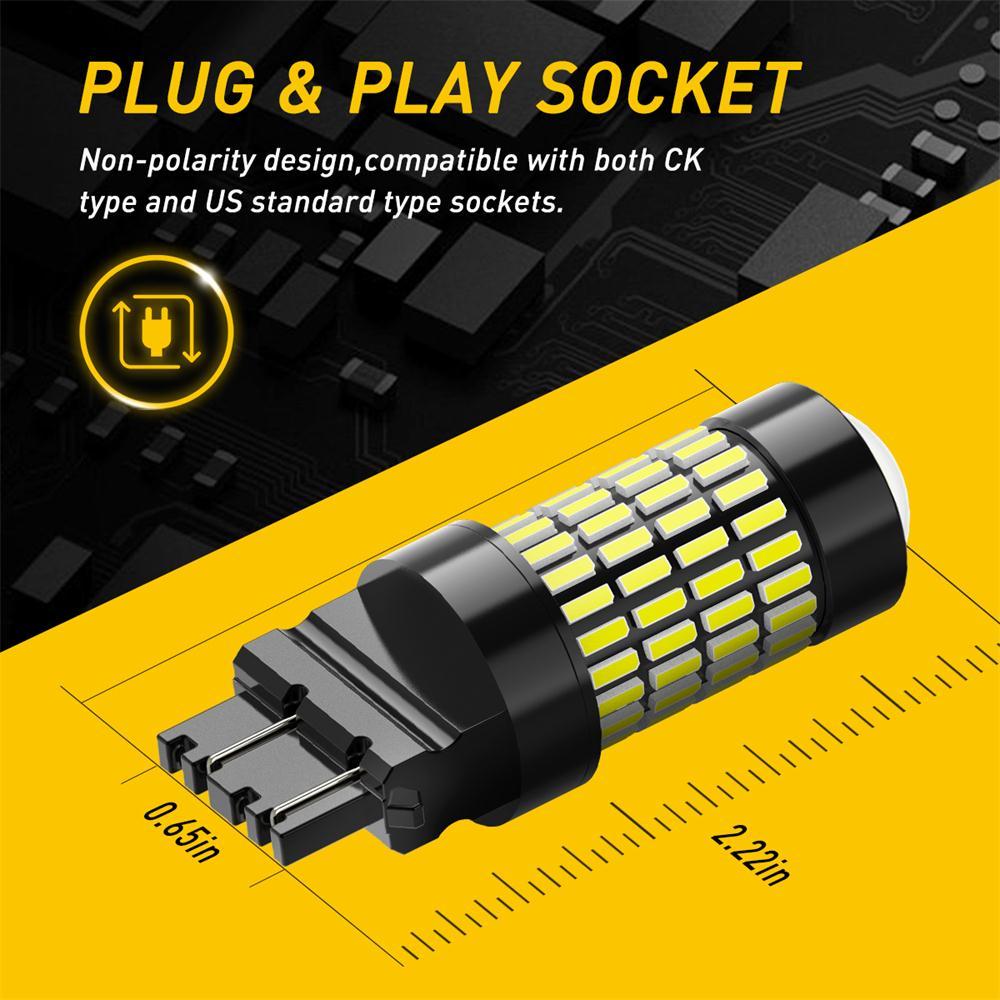 AUXITO 7440 7443 3157 1156 LED Bulbs Reverse Lights, 102-SMD Chipsets 500% Brighter 7441 7444 992 W21W 3056 3156 3057 4157 1141 1073 7506 LED Bulbs with Projector for Reverse Back Up Lights Tail Brake Signal Parking Lights, 6000K White