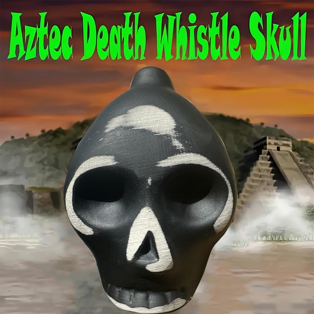 1Count Aztec Death Whistle Sound Effect, Realistic Human Scream, Easy Halloween Prank, Essential Horror Party Accessory, Painted Skull Design