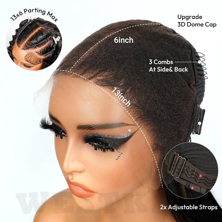 [West Kiss] Pre-Braided Stylist Wig Loose Deep Glueless Ready Go 13x4 Lace Front Human Hair Wig Pre Styled Pre Plucked Human Hair Wig