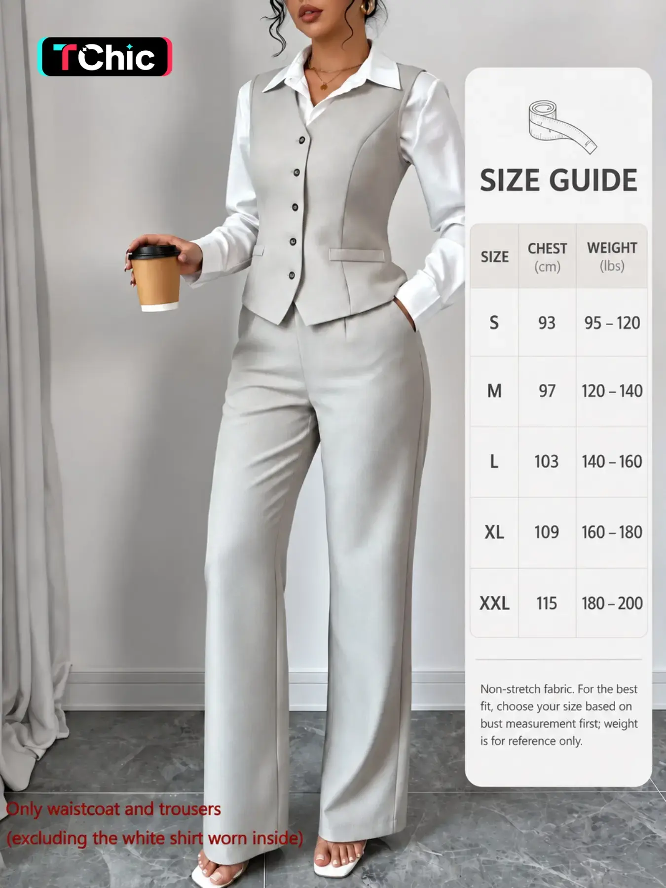 Women's Casual Elegant Fashion Sleeveless Set Suits, Stylish No-Sleeve for Everyday Wear, Comfortable and Trendy Ladies' Clothing