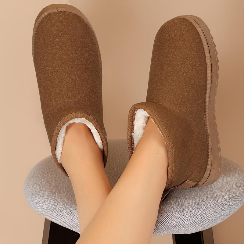 Women's Platform Snow Boots for Women Winter Suede Ankle Mini Boots with Lined Springfresh