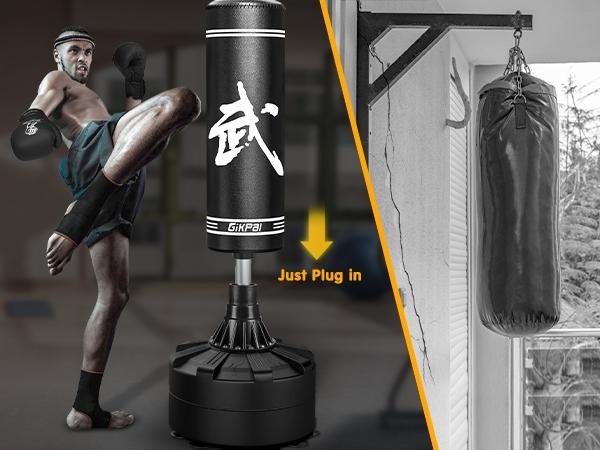 Heavy Punching Bag with Stand Adults Teens,70" Free Standing Boxing Bags,Kickboxing Training Equipment Bags for Men Training Thai Fitness Karate SpringStatements