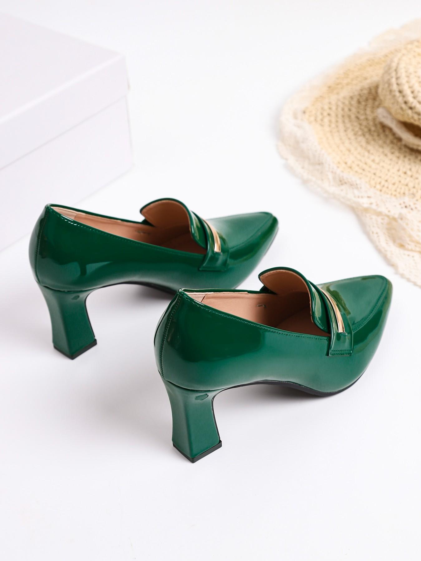 Women's Pointed Toe Stiletto High Heels, Metal Buckle Design, Artificial Leather, Medium Width, All Seasons, Office Commute, Business Meetings