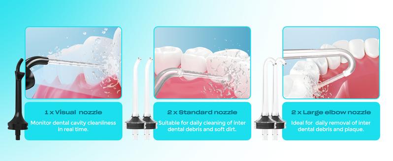 Grift Oral Irrigator Visual Water Flosser C2 with 10 MP Camera, IPX7 Water Tank, 2 Modes, 12 Gears, 350ML Portable Water Tank, Ideal for Gifts - White