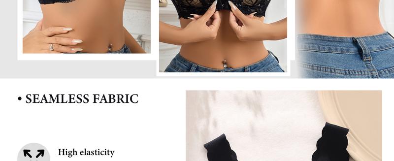 2 Pack Women’s Front Closure Lace Bras,Comfortable  Seamless Soft full coverage Womenswear Bridal bras women minimizer bra