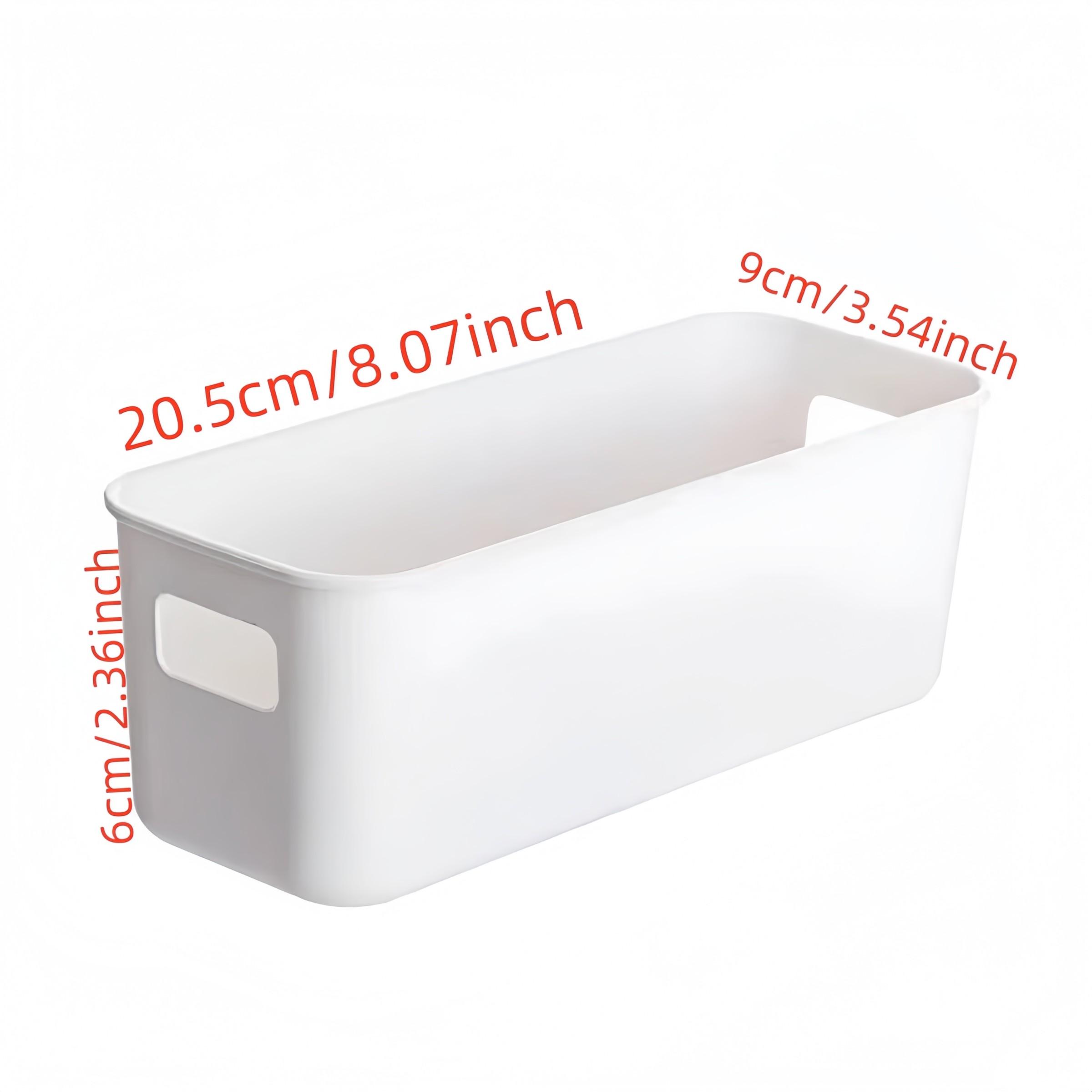 Rectangular Storage Box Drawer Organizer, Living Room Snacks Stationery Cosmetics Holder, Stackable Plastic Container, Kids School Supplies Basket