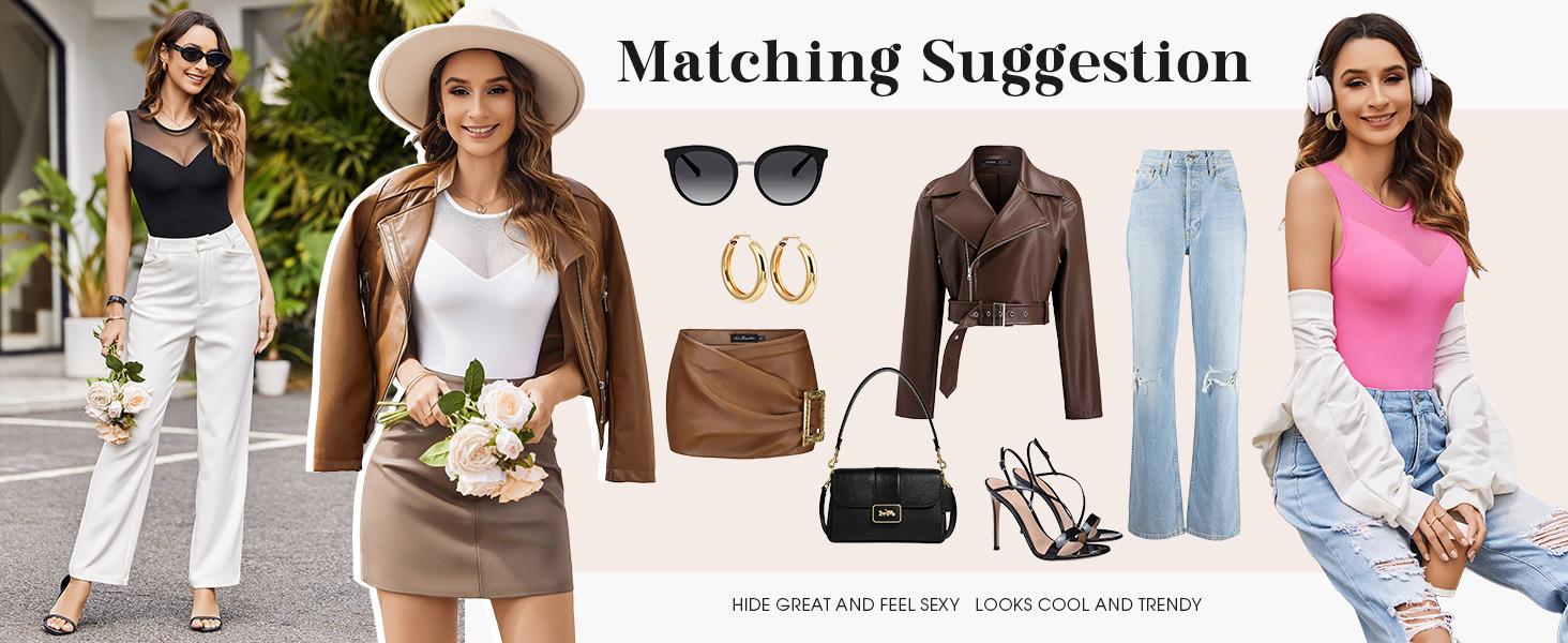 Avidlove Bodysuits for Women Summer Tops Mesh Crew Neck Leotards Shirts Sleeveless Going Out Bodysuit Tops Avidlove Bodysuits for Women Summer Tops Mesh Crew Neck Leotards Shirts Sleeveless Going Out Bodysuit Tops