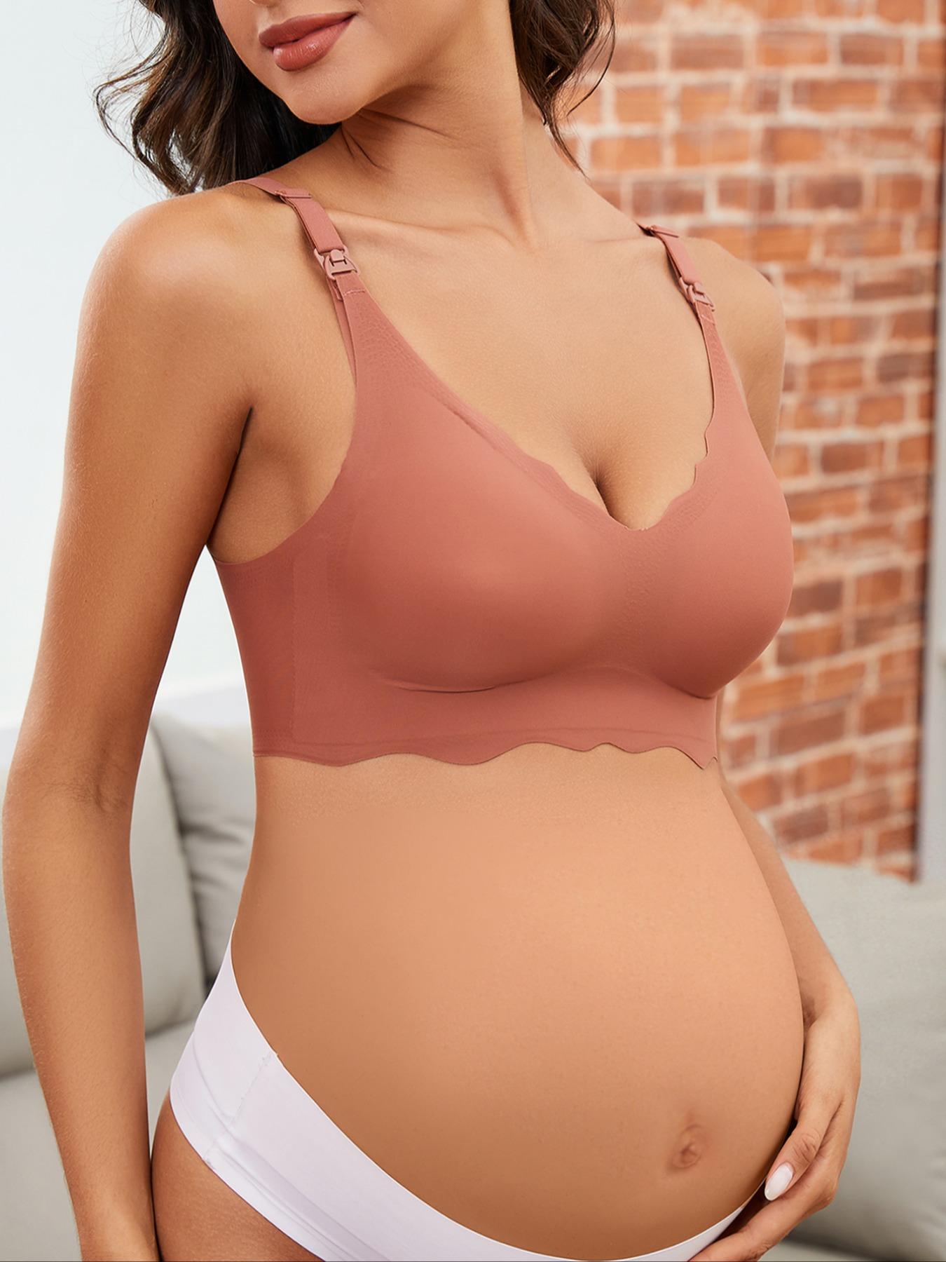 Women's Maternity Nursing Bra Set, Front Button Design, Comfortable Breastfeeding Support, Casual Style, All Season Wear, Maternity Bras