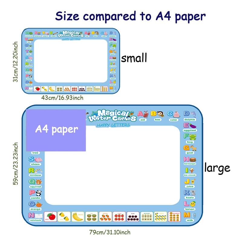 Kids Toys Water Doodle Mat, Letter Painting Coloring Pad for Toddlers, Aqua Magic Drawing Board, Toddler Arts and Crafts, Christmas Birthday Gifts