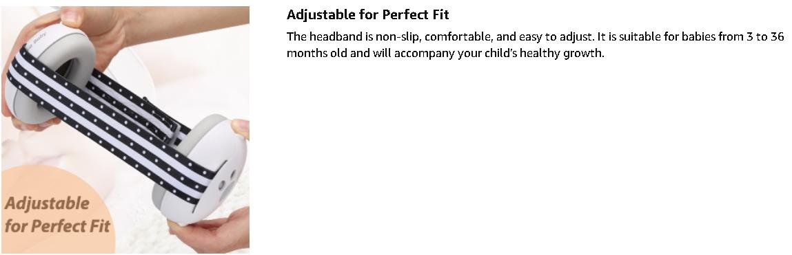 Baby Anti-Noise Ear Protector, Noise Cancelling Ear Muffs, Protection up to 26dB, Hearing Protector for Infant, Noise Soundproofing, Better Sleep, Airplane and Travel, Adjustable Non-Slip Headband, Sky And, Sleep Aid Tool, Toddlers Up to 36 Months