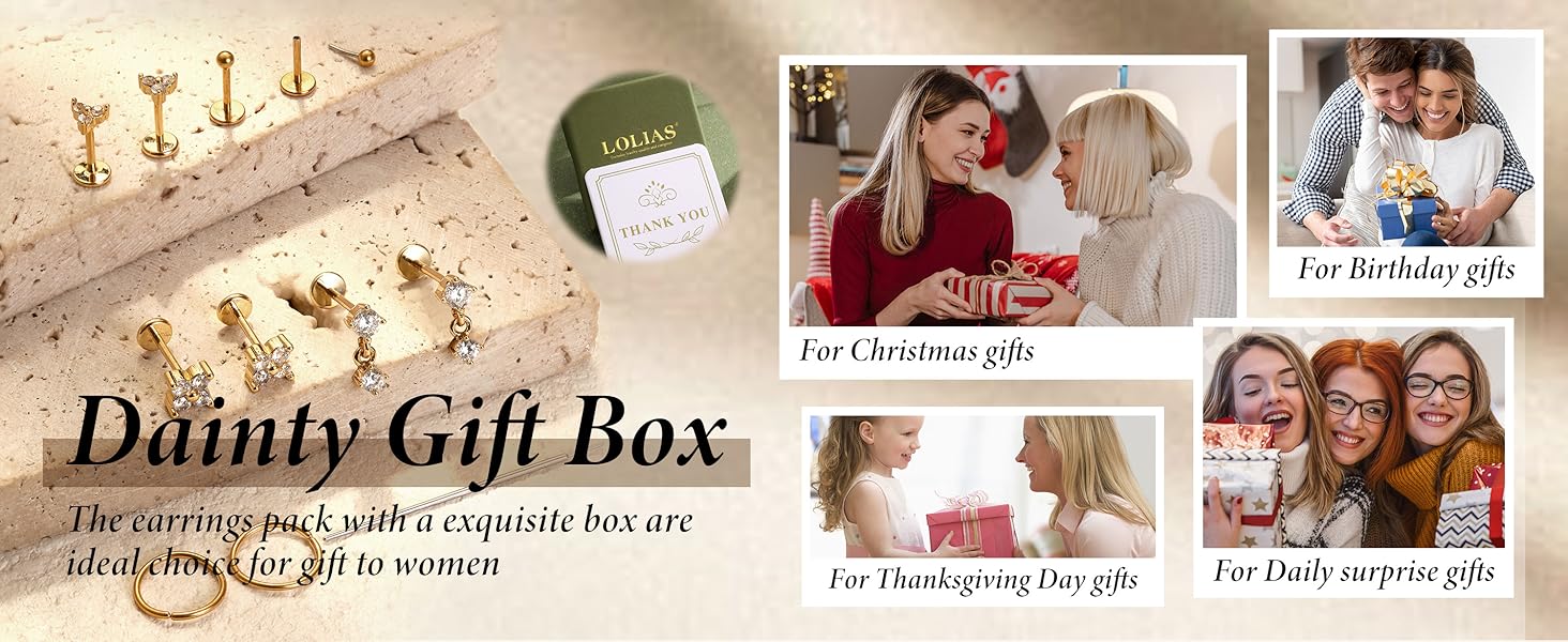 LOLIAS 14K Gold Filled Nose Studs 316L Surgical Steel Gold Nose Rings Studs 6A CZ Simulated Diamond Corkscrew L Shaped Nose Piercing Hypoallergenic Nose Rings for Women Men 20G