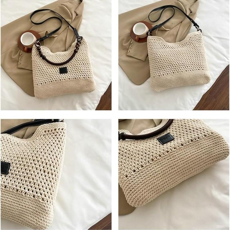 Bohemia Beach Bag for Women, Macrame Shoulder Tote Bag, Crossbody Purse, Travel Beach Bag, Summer Top-Handle Hobo Bags 2026