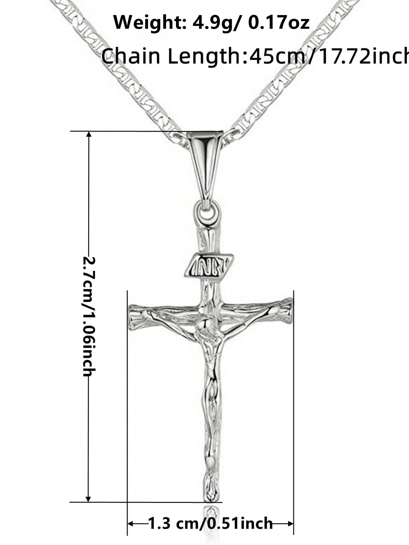 Women's Elegant Cross Pendant Necklace, Dainty Cross Necklace, Coptic Cross Necklace, Fashion Jewelry for Party, Daily Clothing Decor, Trendy All-match & Exquisite Jewelry for Birthday Gift