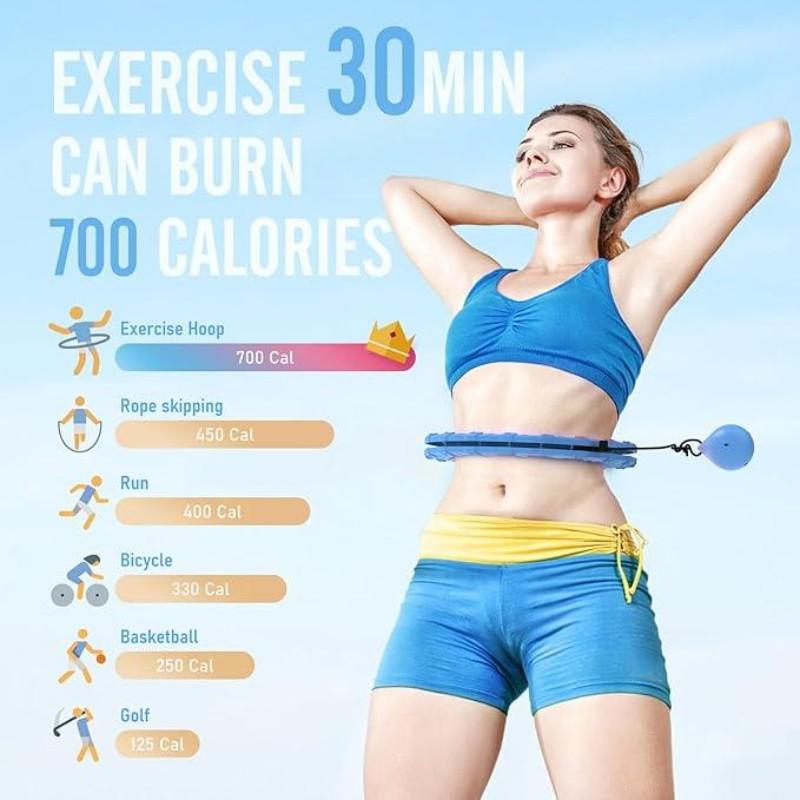 Jkshmyt 47-Inch Round Exercise Circle, 24 Detachable Links, Weighted Circle for Women and Beginners, Ideal for Fitness Training