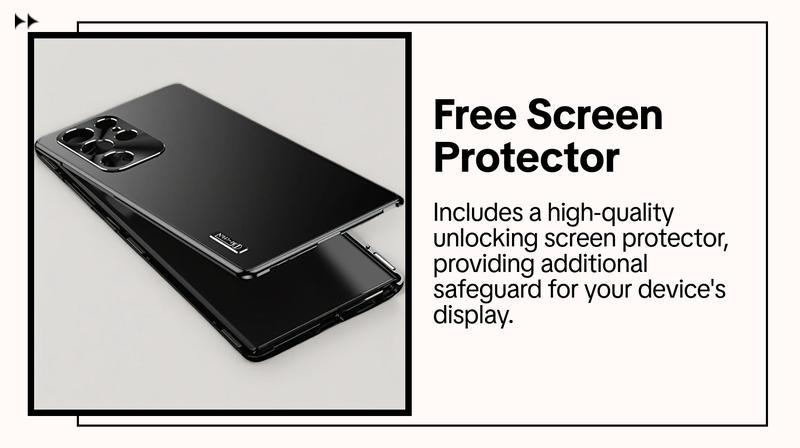 Samsung Galaxy S26/s25/s24 Ultra Case, Metal Magnetic Aluminum Alloy Thin Shockproof Back Cover (free High-Quality Screen Protector)