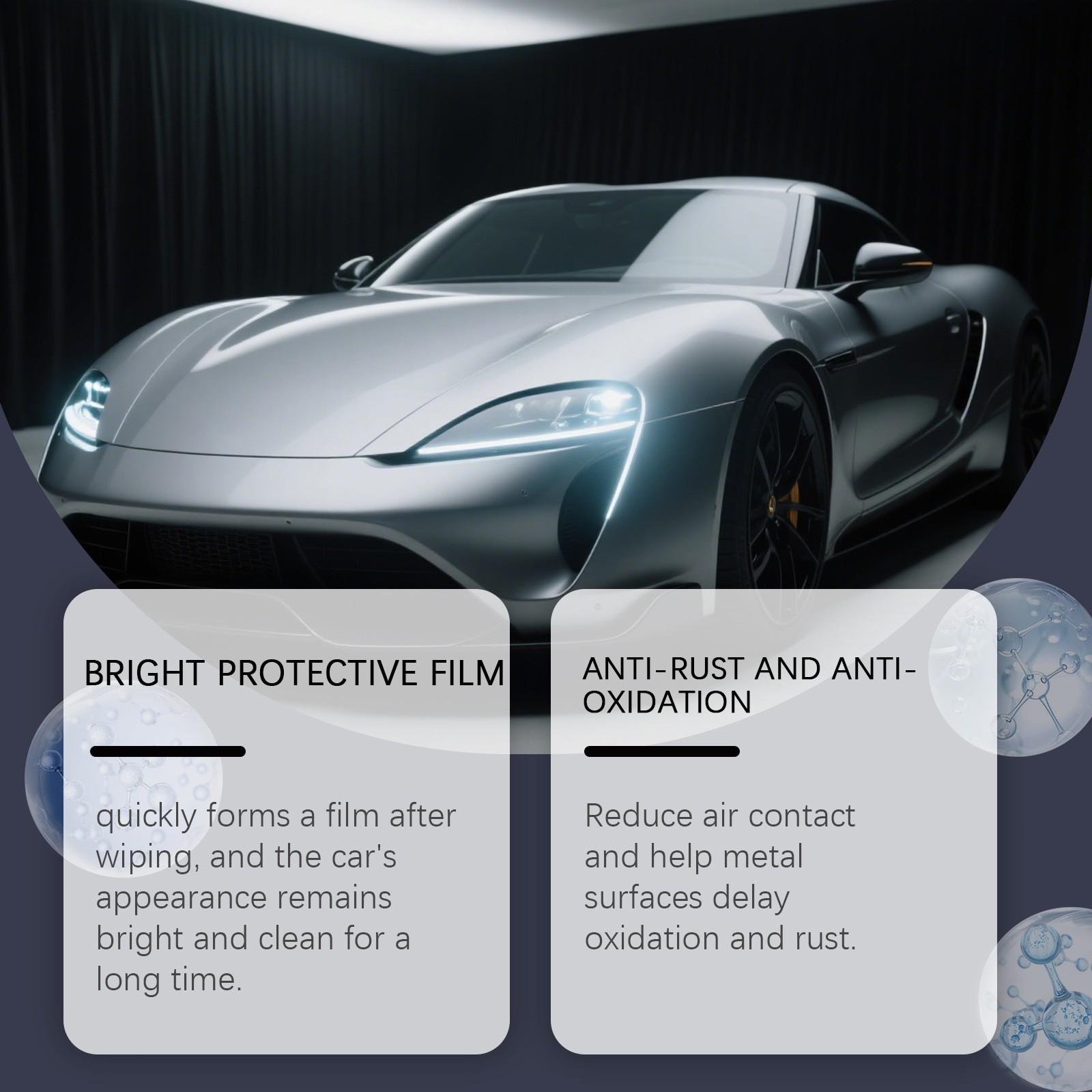 Ceramic Coating Agent (100ML), Car Body Paint Gloss Care, Coating Renewal Agent, Daily Cleaning, Includes Towel and Sponge, Non-Sponge Rubber, Unvulcanized, Automotive Coating Agent