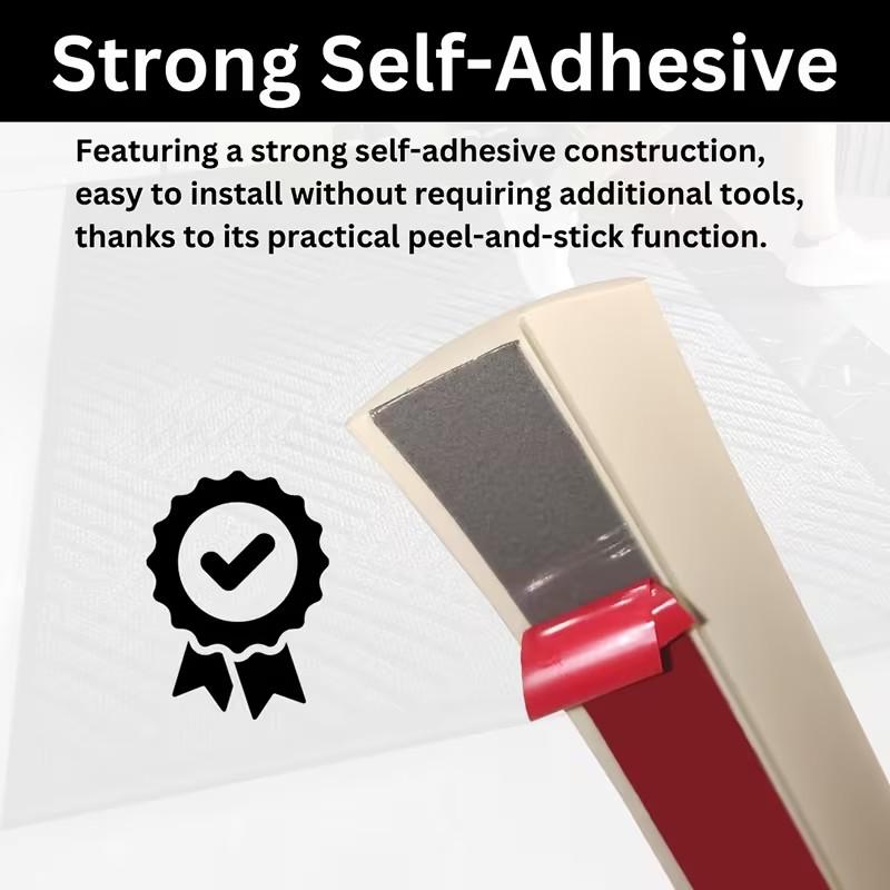 Durable Self-Adhesive PVC Floor Transition Strip, Wood Grain Design, 39.37 Inches, for Carpet and Hard Floor Edge Trim, Flexible Edges