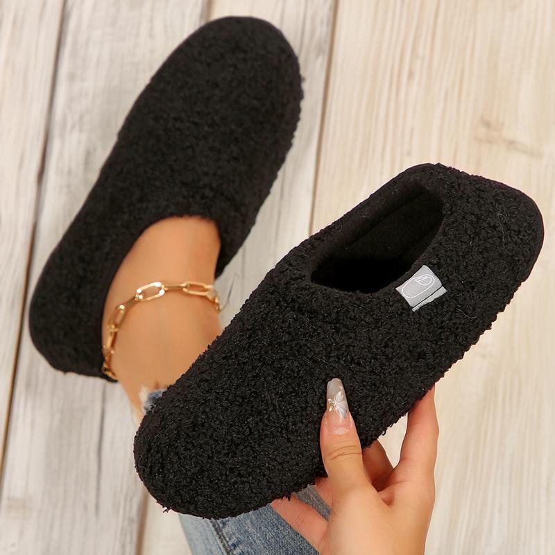 Women's Fuzzy Slip-on Slippers Soft Comfy Memory Foam Indoor House Shoes Springfresh