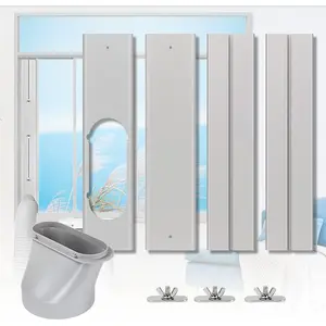Portable Adjustable Vertical/Horizontal Sliding Air Conditioner Window Kit AC Window Vent Seal Suitable for 5.9” AC Exhaust Hose