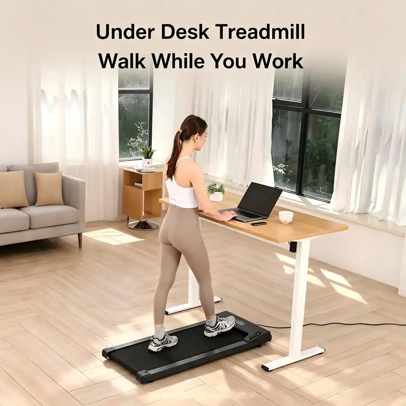 3-in-1 Portable Under Desk Walking Pad Treadmill , Remote Control, LED Display for Home & Office Use