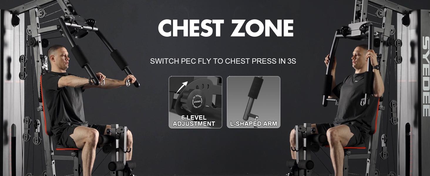 MIKOLO Home Gym Workout Station with 150LBS Weight Stack Multifunctional Equipment for Full Body Strength Training Squat Fitness Machine SpringStatements