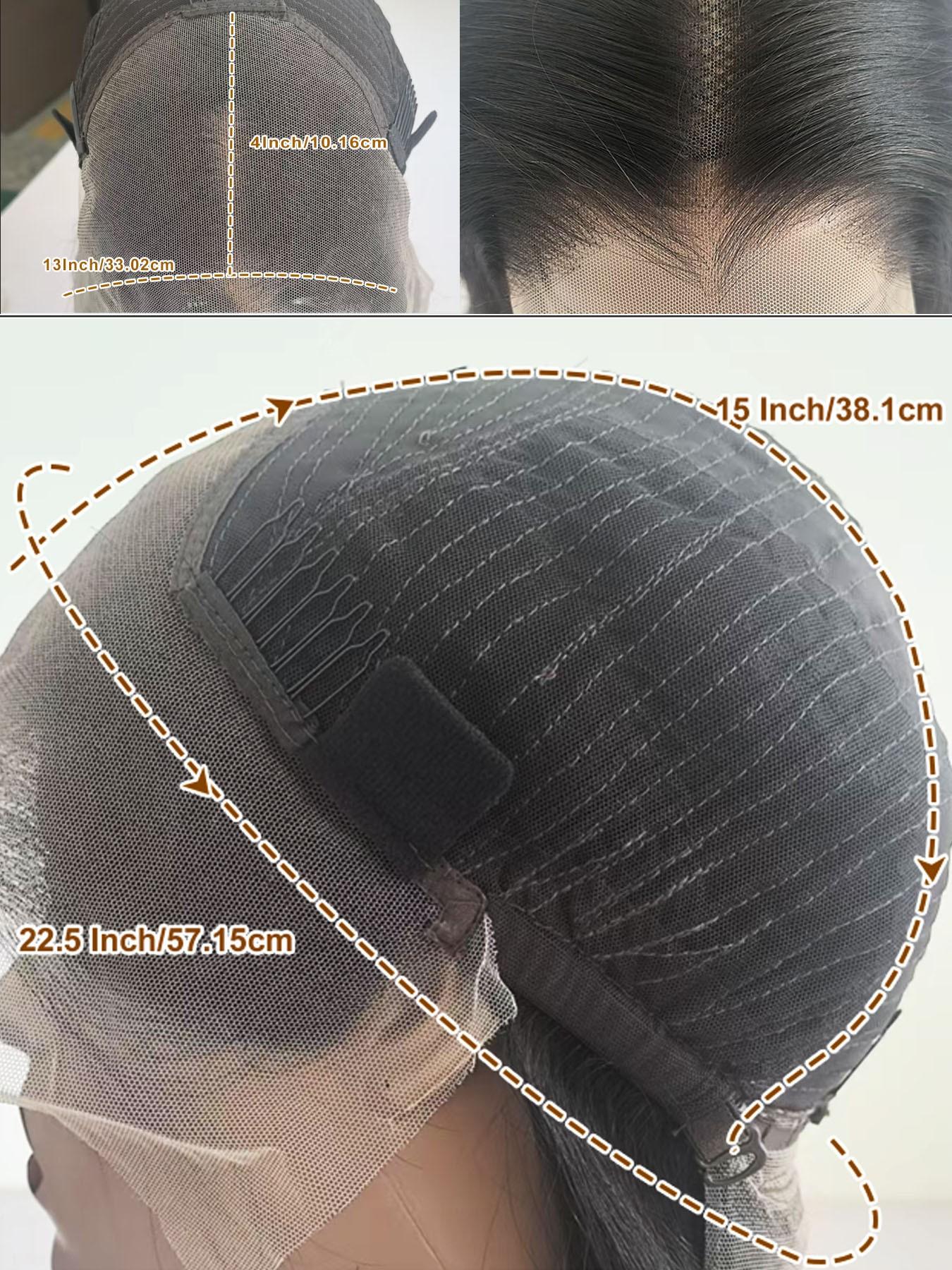 13x4 HD Lace Front Human Hair Wigs Body Wave Glueless Pre Plucked Natural Hairline with Baby Hair 20 Inch 180% Density Natural Black 1B With Blonde Highlights Ombre Mixed Color Wavy Hair for Women Daily Party Wear