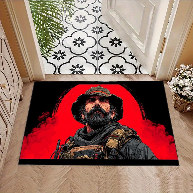 Call of Duty Steadfast Soldier Pattern Area Rug, Modern Area Rug, Office Chair Cushion, Game Chair Cushion, Suitable for Offices, Game Rooms, Entrance Halls, Living Rooms, Bedrooms, Hallways