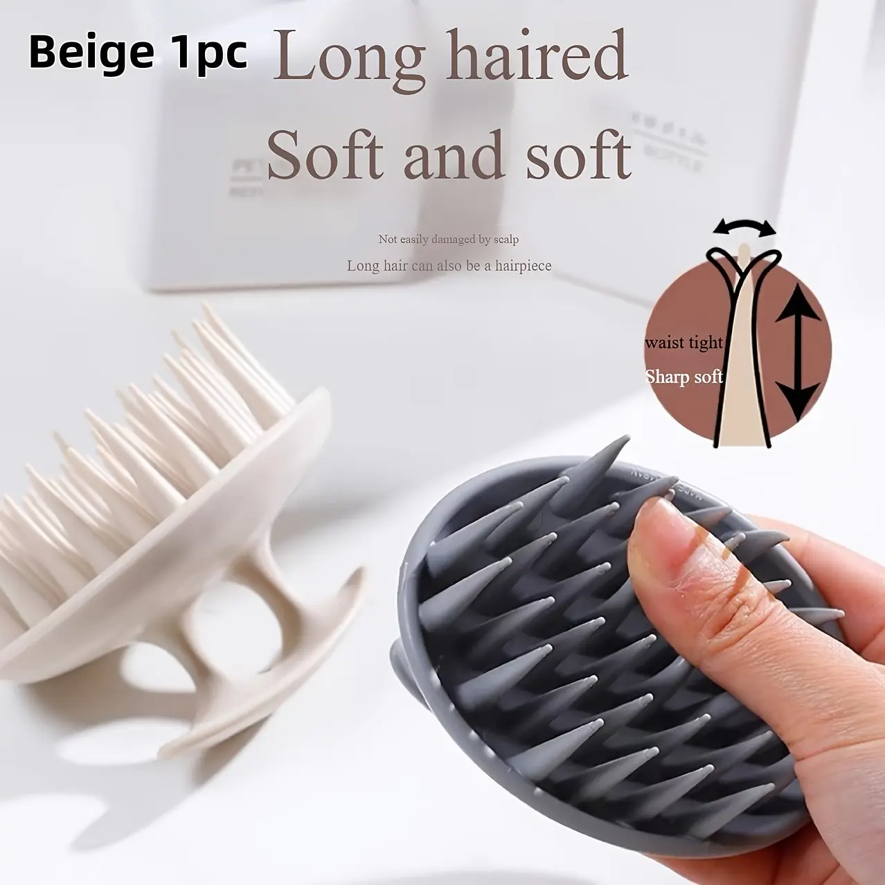 Hair Washing Massage Brush, Scalp Cleaning Comb, Anti-Itch Hair Scrubber, Head Massager Tool, Essential Hair Care Accessory, Bath Accessories