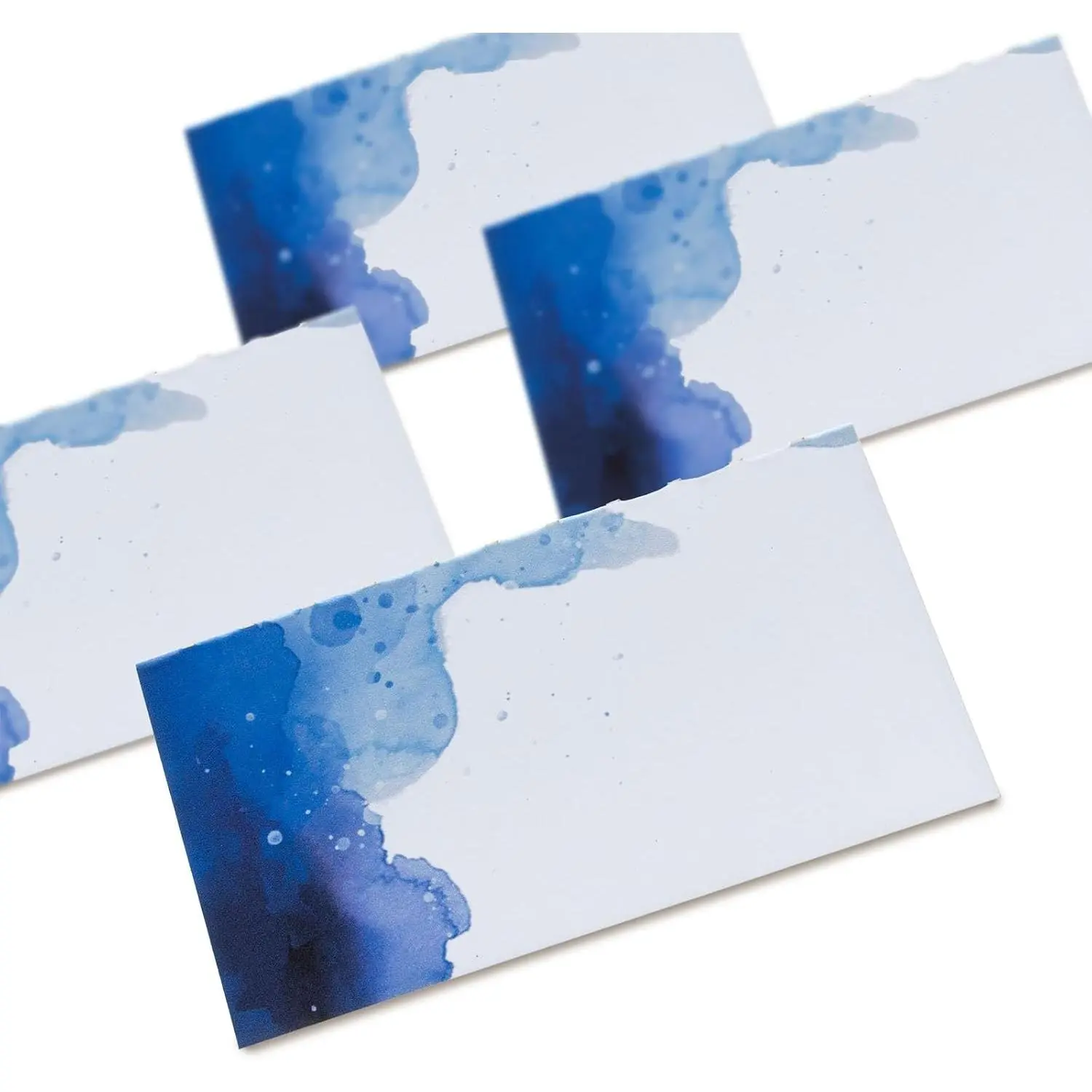 48 Navy Blue Watercolor Dual Sided Place Cards - Perfect for Wedding Seating Table Escort Cards