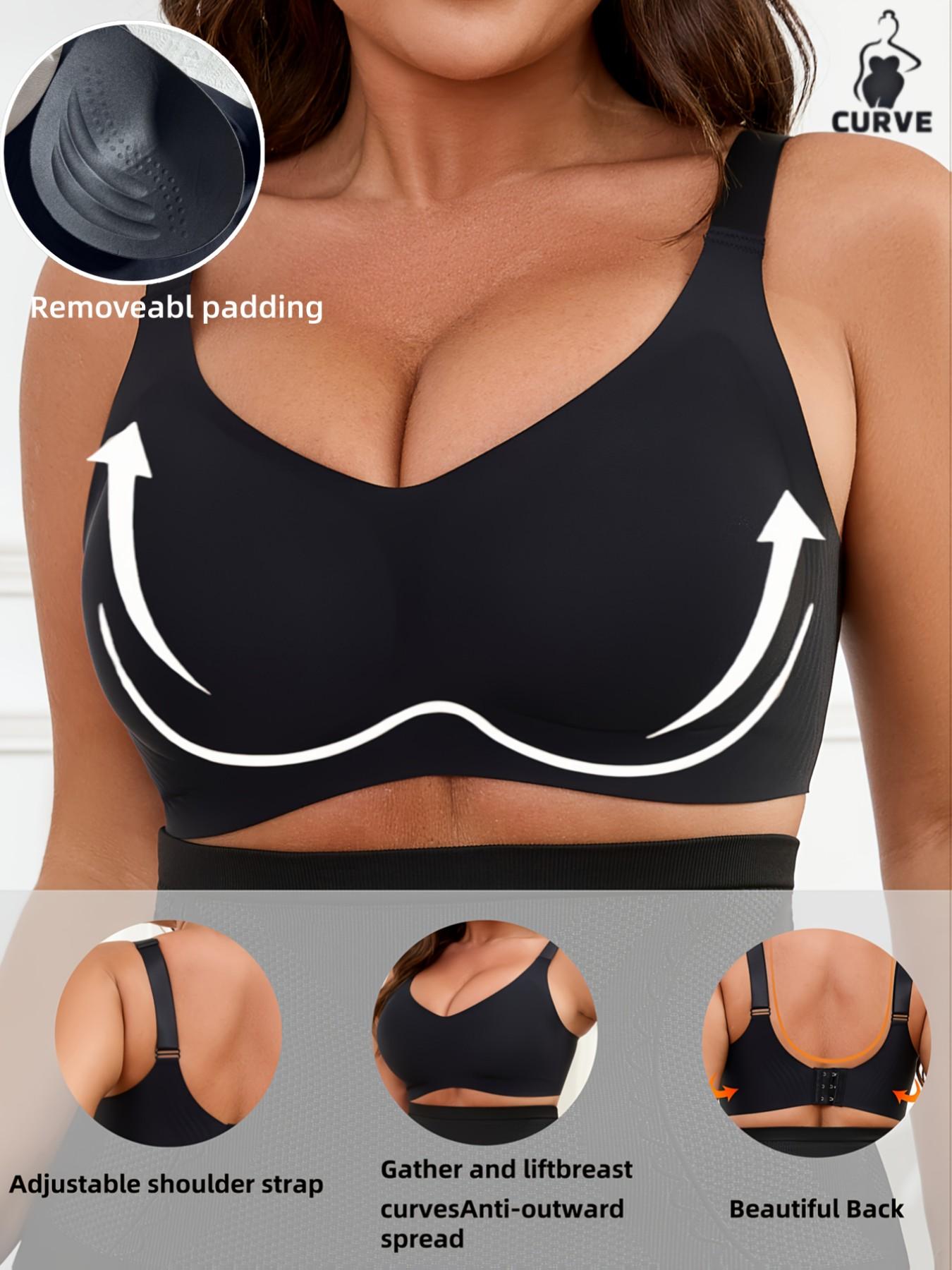 Randow Color,【Plus Size】 Leopard Print Wireless Bra, Comfortable Breathable Adjustable Strap Removable Chest Pads Bra, Women's Lingerie for All Seasons, Womenswear
