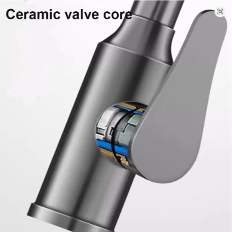 High Pressure Kitchen Faucet, Two Modes, 360 Degree Rotating Design, Extensible Shower Function, Durable Structure for Daily Use