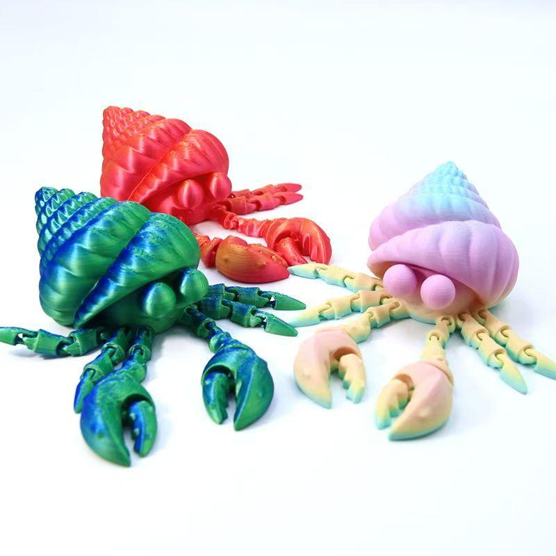 Cute Ugly Crab Figurine, 3D Printed, Fully Jointed, Adorable Decorative Ornament, Perfect Gift for Friends and Family