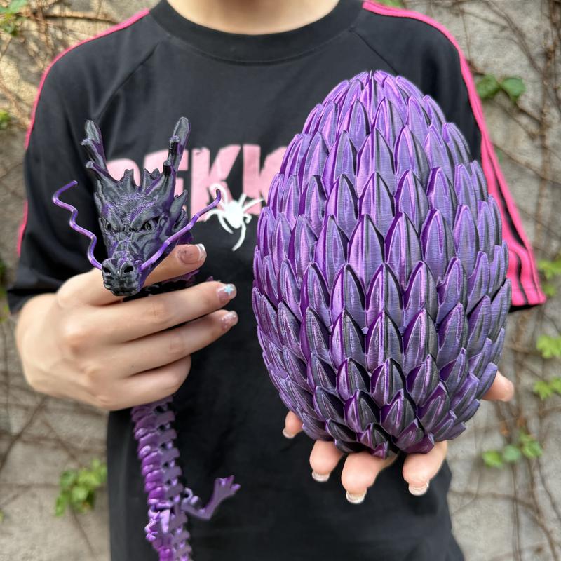 2pcs 3D Printed Dragon Egg Set, Home Decor Desktop Ornament, Halloween Christmas Gift, Birthday Present, Unique 3D Print Statue Figurine, Collectible Room Decor #TOP PICKS