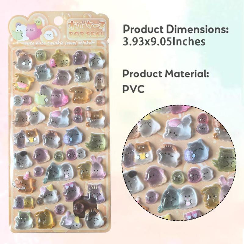 1PC soft and cute cartoon 3D sticker made from eco-friendly materials. Its fresh and sweet style is perfect for DIY phone case decoration. You can also stick it on water bottles, toys, refrigerators, and phones.