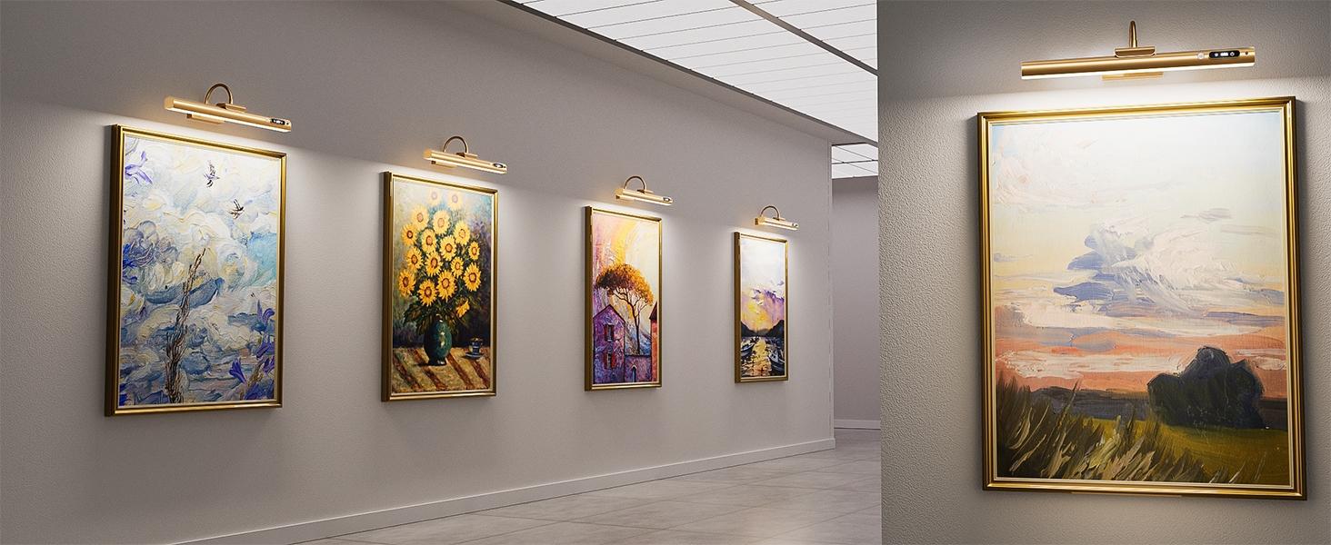 Modern LED Wall Light with Controller and Timer, Adjustable Brightness, Ideal for Artwork and Dartboards