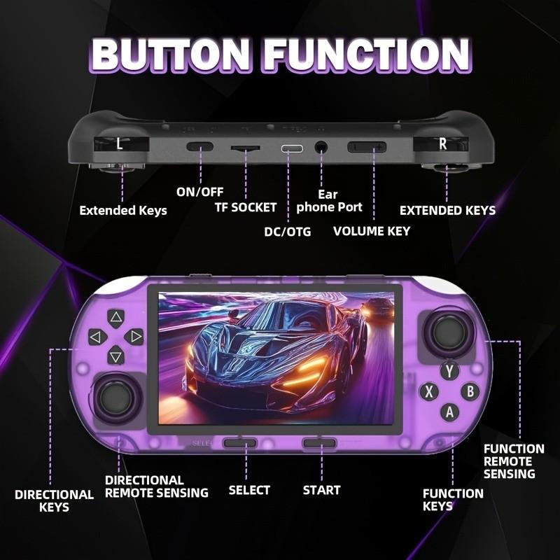 Upgraded Sf3000hd Retro Handheld Game Console, 4.5 Inch IPS Screen, Comfortable Grip, High Performance Open Source, Portable & Practical