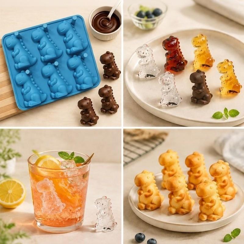 Creative Six-Piece Silicone Mold, Mickey Mouse 6.8 Inch Baking Mold, Non-Stick, Easy to Remove and Clean, Ideal for Parties and Business Use