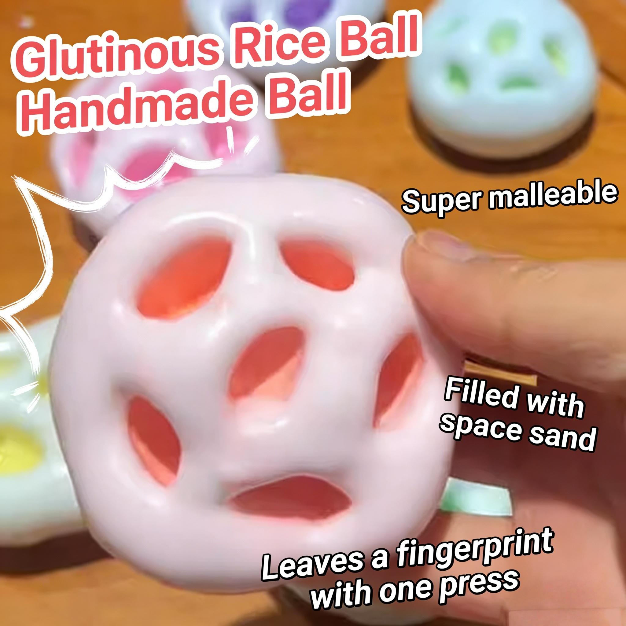 Super fun stress relief toys, snowy glutinous rice sand pinch toys, DIY shape glutinous rice squeeze stress relief toys, rice flour puree, handmade mitaba mud toys, cute glutinous rice mud squeeze toys squeeze decompression handmade balls