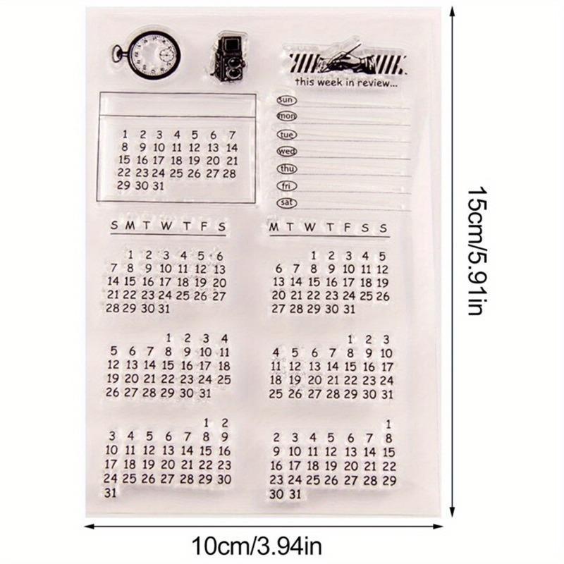 1pc Classical Calender Clear Stamps For Card Making Decoration DIY Scrapbooking.