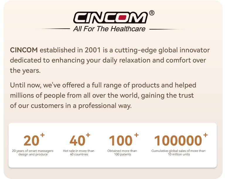 [Plus Model] CINCOM White Gold New Hand Massager, Rechargeable Finger Soother with Adjustable Comfort Settings, Soothing Warmth, User-Friendly Display—Perfect for Relaxation and an Ideal Gift for Loved Ones