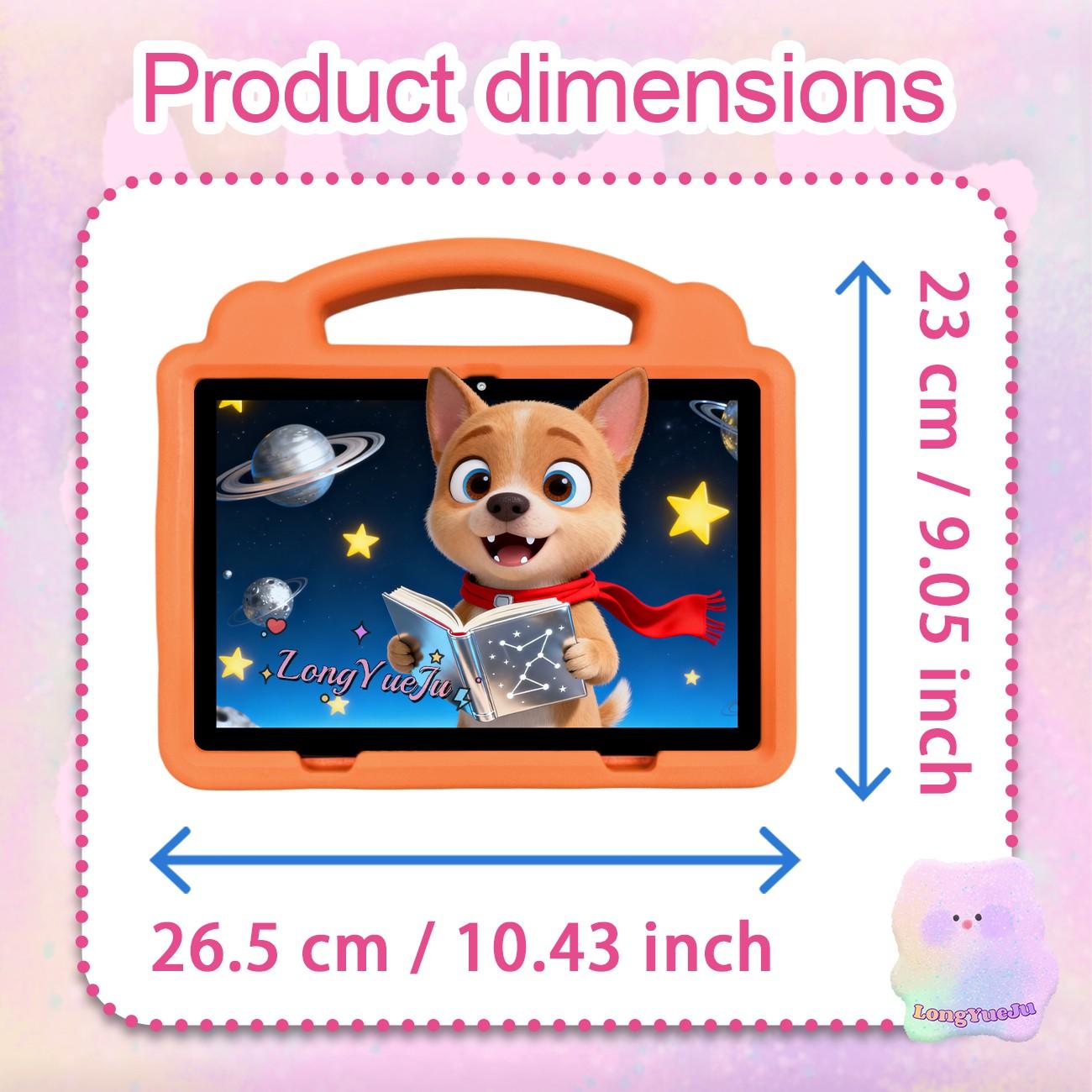 【TikTok Shop Spring New Arrivals】10.1 Inch Android Tablet with Dual Cameras,Shockproof & Dustproof Case, IWAWA Parental Control Learning App,Lightweight Stylish Design, Internet Ready for Daily Family Use, Best Holiday Gift (Adapter Not Included)