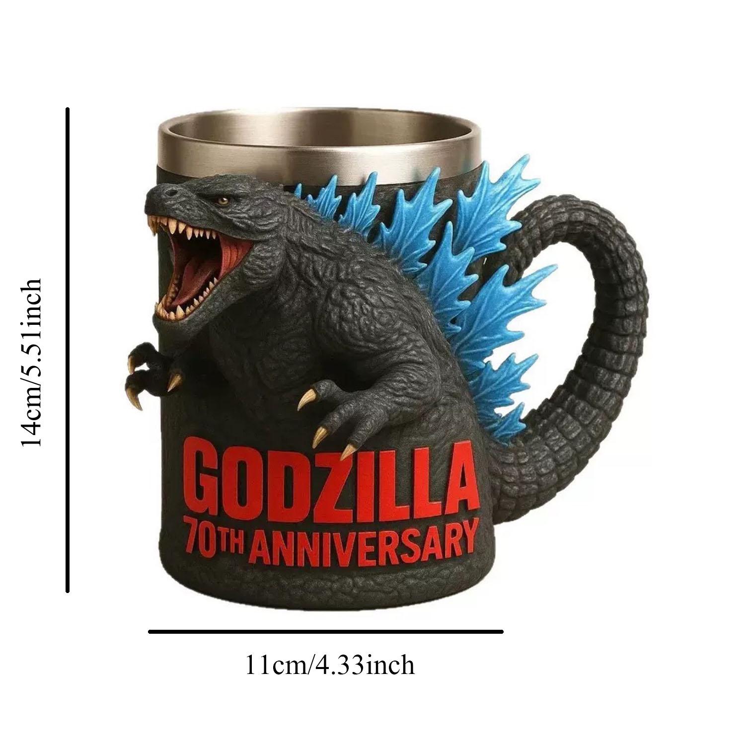 Godzilla 70th Anniversary Resin Mug, Limited Edition Collectible Drinkware, Durable & Stylish Design, Perfect Gift Idea