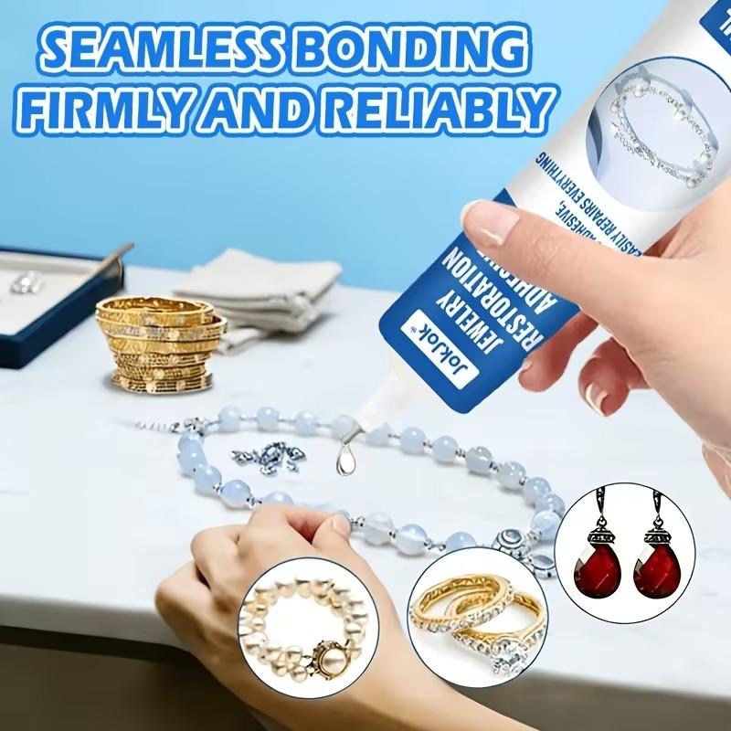 Jewelry Making Glue, Strong Craft Adhesive, Transparent Seamless After Curing, Precision Steel Needle Tip, for Metal, Plastic, Ceramic, Rubber, Jewelry