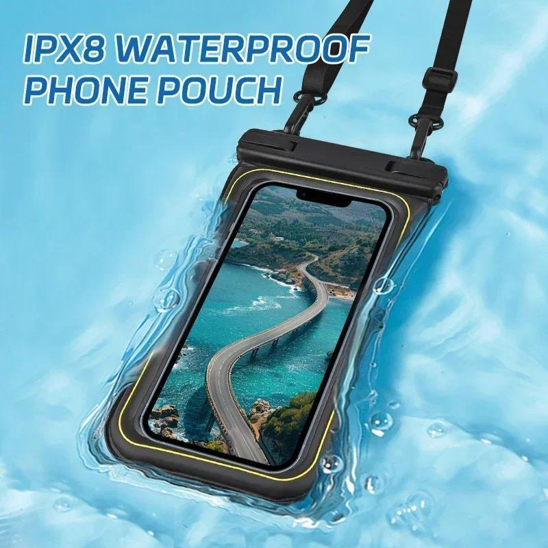 2  PCS Upgrade Sponge Waterproof Phone Bag Universal Crossbody Travel Organizer Bag Swimming Surfing Storage Pouch For iPhone Samsung Xiaomi Google
