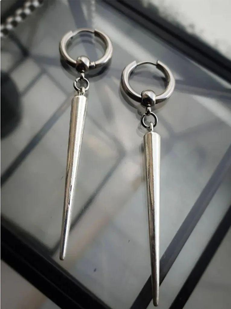 spike huggie hoop earrings, large spike, gothic earrings, punk, emo, alternative, women's earrings, mens jewelry