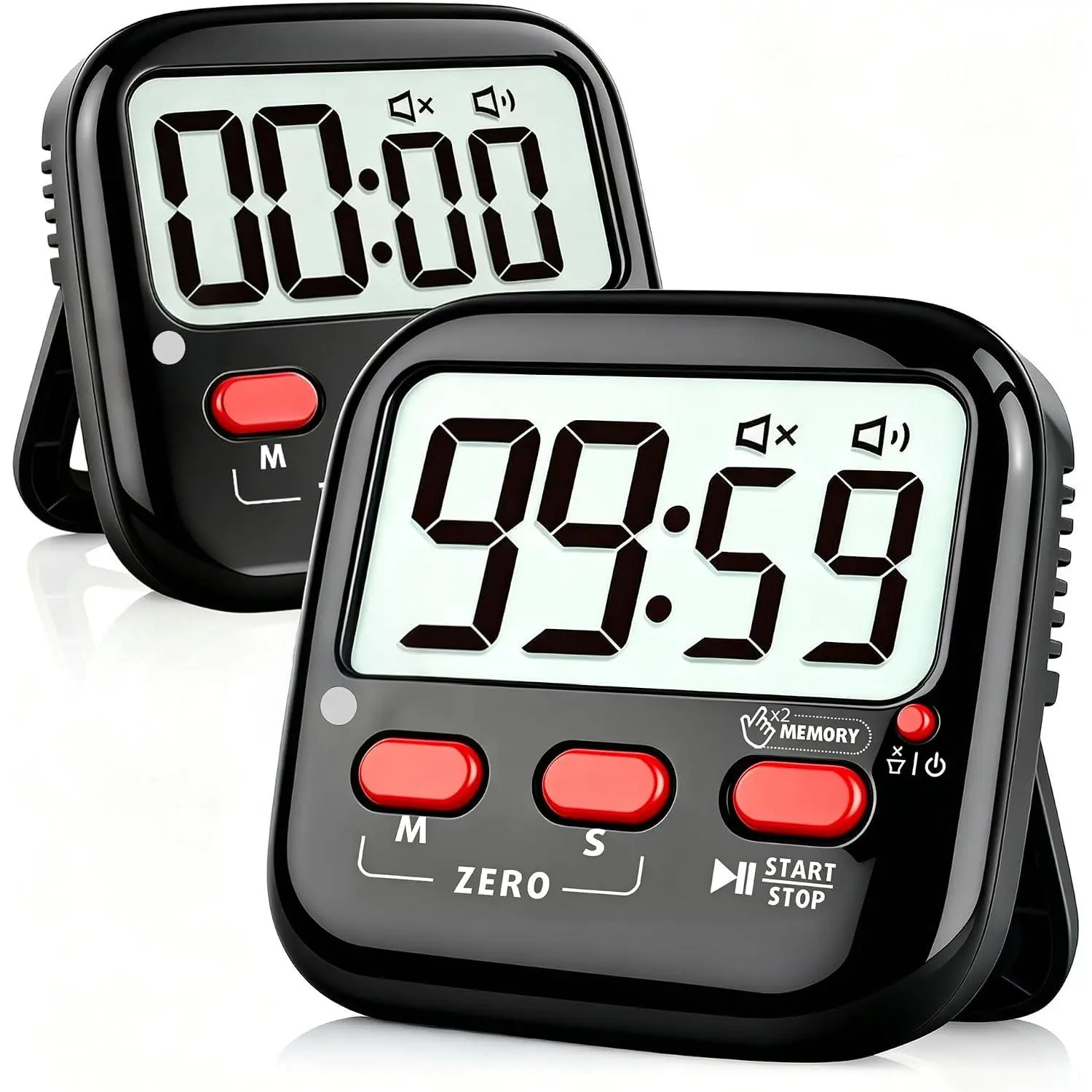 2 Pack Digital Timer for  Teacher Classroom Kitchen Office