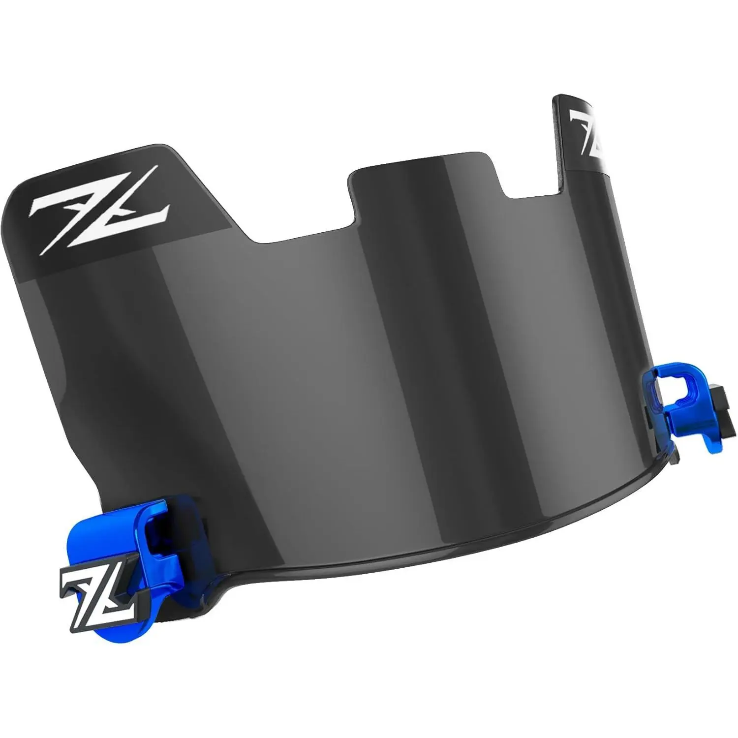 Black Tinted Lens Clip-On Visor, Football Accessories for Youth and Adult Helmets, Secure Clip-On Fit, Sport, Protective, Adults, Blue Clip+Black Visor, Fits Youth And Adult Helmets