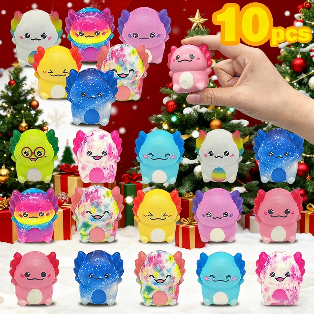 10 Pack Axolotl Slow Rise Toys Set, Individually Wrapped Small Foam ...